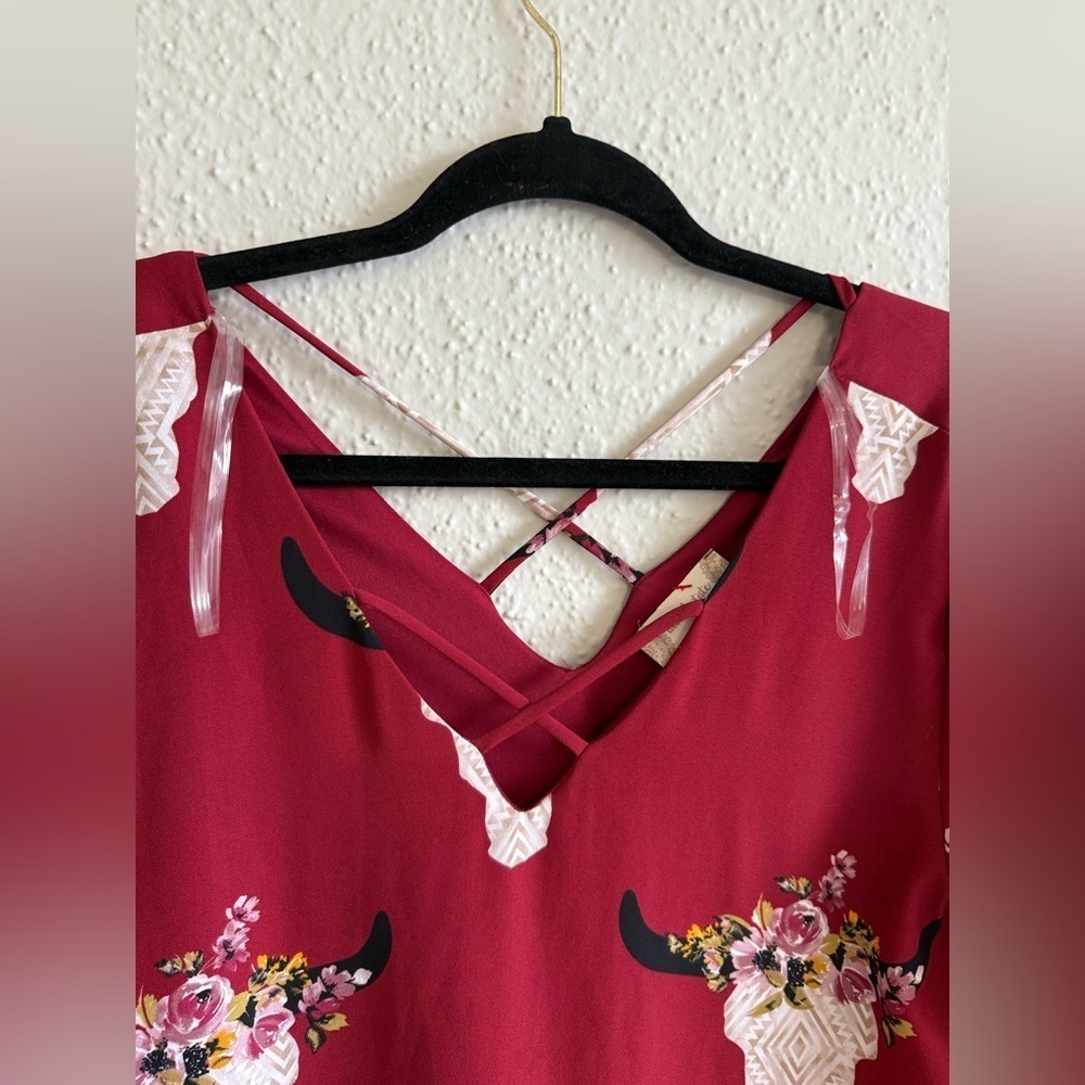 Altar'd State Crimson Dress Size M - Picture 2 of 6